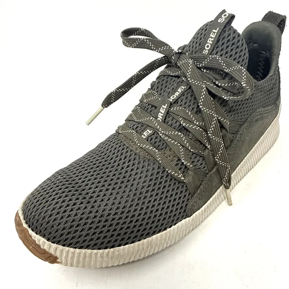 Sorel Out N About Plus Waterproof Sneaker Womens Size 8.5 Suede Mesh Olive Sage